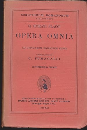 Imagen del vendedor de Opera omnia Ad optimarum editionum fidem castigavit, recensuit C. Fumagalli a la venta por Libreria Tara