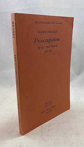 Imagen del vendedor de Preoccupations: Selected Prose 1968-1978 a la venta por Cleveland Book Company, ABAA