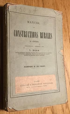 Seller image for Manuel des constructions rurales for sale by Les Livres du Pont-Neuf