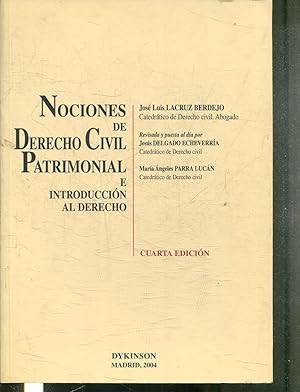 NOCIONES DE DERECHO CIVIL PATRIMONIAL E INTRODUCCION AL DERECHO.