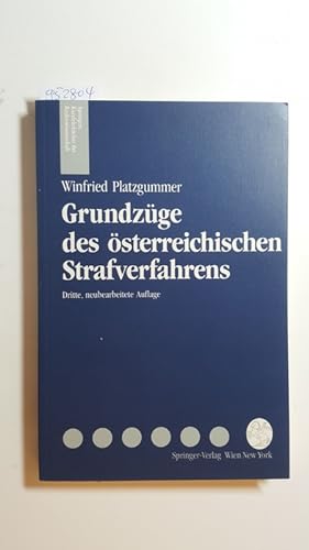 Seller image for Grundzge des sterreichischen Strafverfahrens for sale by Gebrauchtbcherlogistik  H.J. Lauterbach