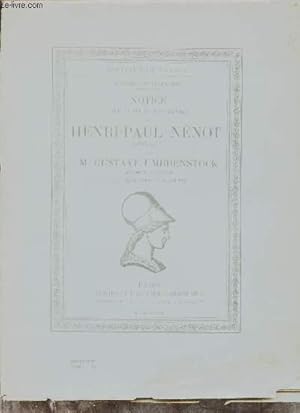 Seller image for Notice sur la vie et les oeuvres de Henri-Paul Nnot 1853-1934. for sale by Le-Livre