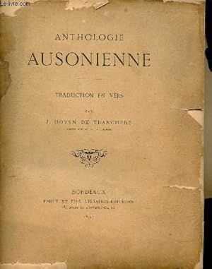 Seller image for Anthologie Ausonienne - Traduction en vers. for sale by Le-Livre