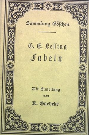 Seller image for Fabeln: Drei Bcher nebst Abhandlungen mit dieser Dichtungsart verwandten Inhalts. Sammlung Gschen, 3 for sale by books4less (Versandantiquariat Petra Gros GmbH & Co. KG)