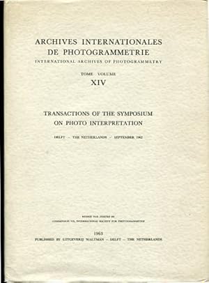 Archives internationales de photogrammetrie - International archives of photogrammetry - Tome - V...