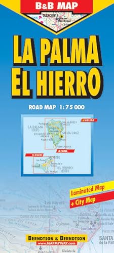 Imagen del vendedor de La Palma; El Hierro; road map ; + Santa Cruz ; laminated map ; + city map. B & B map a la venta por NEPO UG