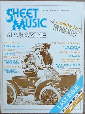 Seller image for Sheet Music Magazine: March 1978 Volume 2, Number 3 for sale by Faith In Print