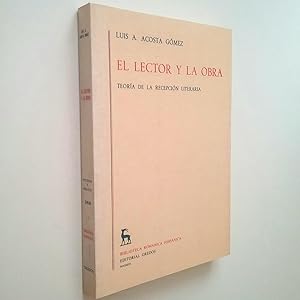 Seller image for El lector y la obra. Teora de la recepcin literaria for sale by MAUTALOS LIBRERA