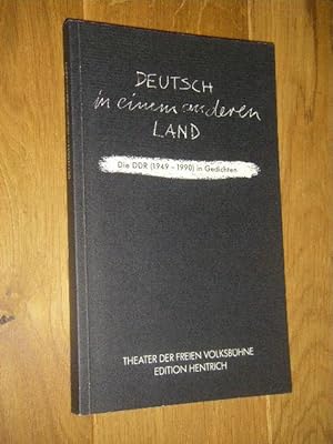 Bild des Verkufers fr Deutsch in einem anderen Land. Die DDR (1949 - 1990) in Gedichten zum Verkauf von Versandantiquariat Rainer Kocherscheidt
