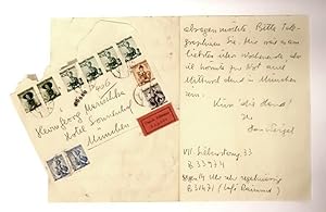 Eigenhändiger doppels. Brief mit Unterschrift von Hans Weigel an Georg Marischka, 1952.