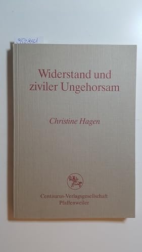 Seller image for Widerstand und ziviler Ungehorsam : politische Philosophie und rechtliche Wertung for sale by Gebrauchtbcherlogistik  H.J. Lauterbach