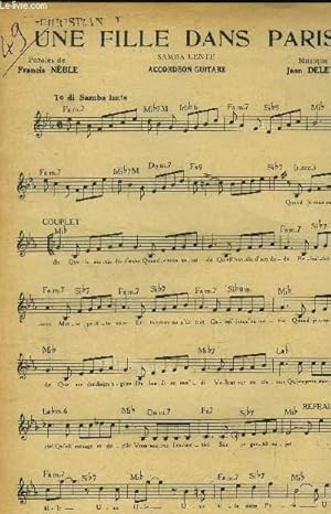Bild des Verk�ufers f�r Chaque matin pour accord�on guitare/ Une fille dans Paris pour accord�on guitare zum Verkauf von Le-Livre