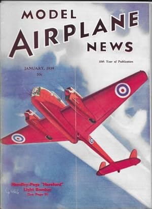 Imagen del vendedor de Model Airplane News January 1939 a la venta por Ridge Road Sight And Sound