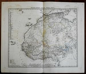 Western North Africa Morocco Guinea Ivory Coast 1875 Stieler detailed map