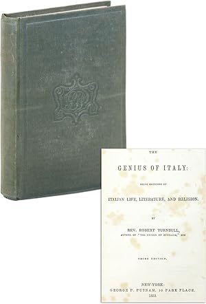 Bild des Verkufers fr The Genius of Italy: Being Sketches of Italian Life, Literature, and Religion zum Verkauf von Lorne Bair Rare Books, ABAA
