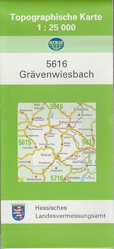 Topographische Karte 1:25 000 Teil: 5616 - Grävenwiesbach DTK25 Blatt 5616