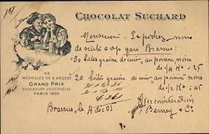 Litho Schweiz, Reklame, Chocolat Suchard, Grand Prix Paris 1900, Weltausstellung