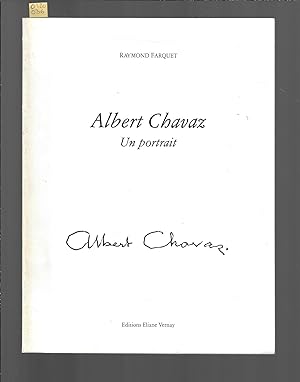 Image du vendeur pour Albert Chavaz : Un portrait mis en vente par Bouquinerie Le Fouineur