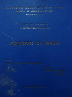 Università degli Studi di Napoli, Facoltà di Lettere e Filosofia - Tesi di Laurea in Letteratura ...