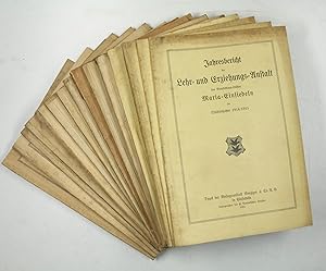 Bild des Verkufers fr Jahresbericht der Lehr- und Erziehungs-Anstalt des Benediktiner-Stiftes Maria-Einsiedeln [.]. 1915-1927. zum Verkauf von Antiquariat INLIBRIS Gilhofer Nfg. GmbH