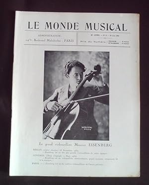 Le monde musicale - N°6 Juin 1931