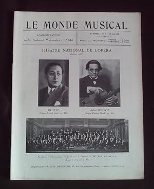Le monde musicale - N°4 Avril 1931