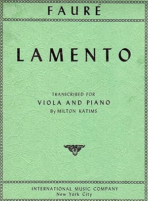 Lamento - Transcription for Viola and Piano