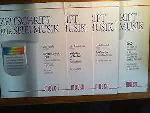 Seller image for 1) Heberle: 3 Petites Pices (1807) fr Sopranblockflte solo herausgegeben von Hugo Reyne. 2) Roberts-James: Variations on Daphne fr Blockflte solo. 3) Otterstedt: flute emotion fr Sopranblockflte solo. 4) Solo - fnf Etden fr die Sopranblockflte eingerichtet von Ronald J. Autenrieth. Zusammen 4 Hefte. Zeitschrift fr Spielmusik 693, 730, 740/741 und 744/745. for sale by Buch-Galerie Silvia Umla