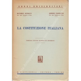 Imagen del vendedor de La Costituzione italiana a la venta por Libreria Antiquaria Giulio Cesare di Daniele Corradi