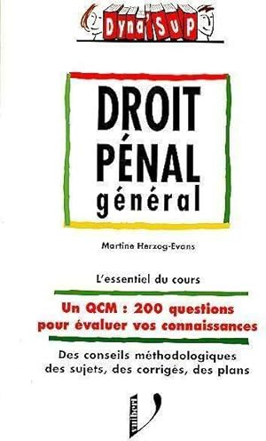 Droit p nal g n ral - Martine Herzog-Evans