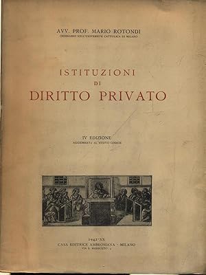 Seller image for Istituzioni di diritto privato for sale by Miliardi di Parole