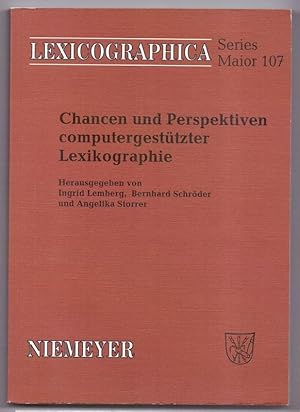 Immagine del venditore per Chancen und Perspektiven computergesttzter Lexikographie : Hypertext, Internet und SGML. XML fr die Produktion und Publikation digitaler Wrterbcher / hrsg. von Ingrid Lemberg . / Lexicographica / Series maior ; 107 venduto da Die Wortfreunde - Antiquariat Wirthwein Matthias Wirthwein