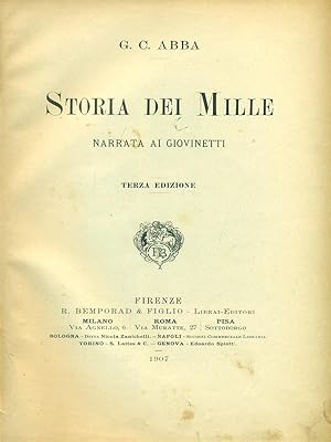 Seller image for Storia dei mille for sale by Librodifaccia