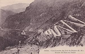 Les Lucets Du Col De Brans Route De Nice En Italie Old Postcard