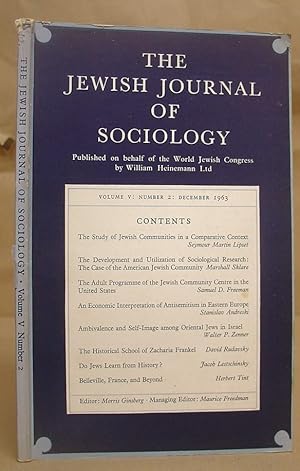 The Jewish Journal Of Sociology. Volume V, Number 2