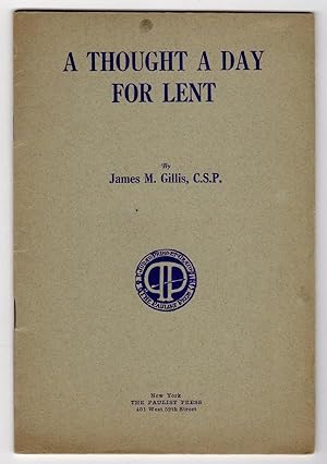 A THOUGHT A DAY FOR LENT (THE PAULIST PURPLE SERIES)