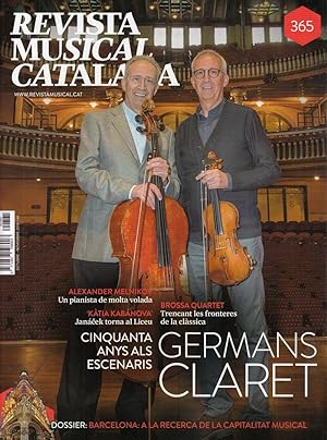 Seller image for REVISTA MUSICAL CATALANA N 365 (CATAL) for sale by KALAMO LIBROS, S.L.