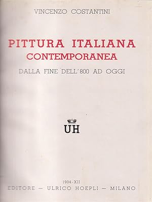 Bild des Verkufers fr Pittura italiana contemporanea zum Verkauf von Librodifaccia