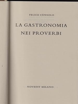 Seller image for La gastronomia dei proverbi for sale by Librodifaccia