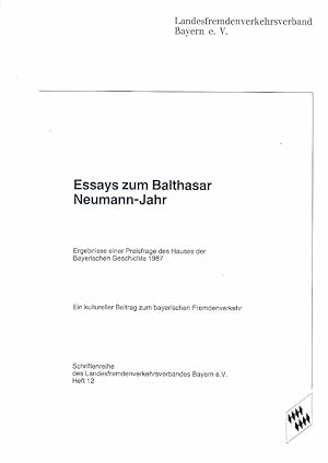 Bild des Verkufers fr Essays zum Balthasar Neumann-Jahr. Landesfremdenverkehrsverband Bayern e.V. (Hrsg.). zum Verkauf von Fundus-Online GbR Borkert Schwarz Zerfa