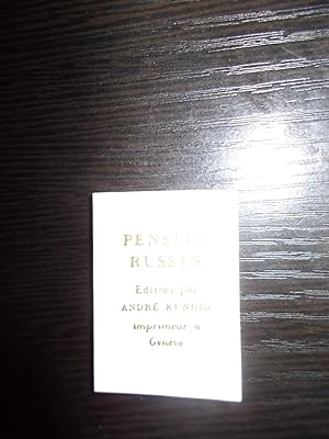 Image du vendeur pour PENSEES RUSSES,LIVRE MINIATURE,BIBLIOPHILIE mis en vente par Bibliofolie