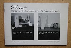 Image du vendeur pour Obscura: The Journal of the Los Angeles Center for Photographic Studies. September - October 1981. Volume 2, Number 1. mis en vente par N. G. Lawrie Books