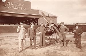 Russia Moscow Aviation Dux Meller Hangar Morane Dux Monoplane old Photo 1914
