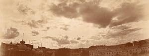 Russia Moscow Aerial View Panorama from Balloon Aviation old Photo 1900's