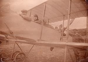 Russia Moscow Aviation Alphonse Poiree Farman Dux Biplane old Photo 1914