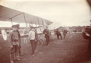 Russia Moscow Aviation Alphonse Poiree Farman Dux Biplane old Photo 1914