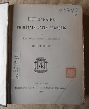 Immagine del venditore per Dictionnaire Tibtain Latin Franais par les Missionnaires Catholiques du Tibet venduto da Benot HENRY
