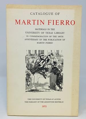 Seller image for catalogue of martin fierro materials in the university of texas Library for sale by Catron Grant Books