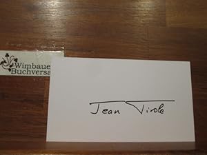 Bild des Verkufers fr Jean Tirole Nobelpreis fr Wirtschaftswissenschaften 2014 // Autogramm Autograph signiert signed signee zum Verkauf von Antiquariat im Kaiserviertel | Wimbauer Buchversand