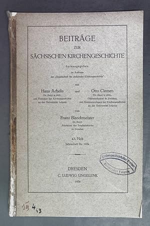 Immagine del venditore per Zur Reformationsgeschichte von Frauenstein - in: Beitrge zur Schsischen Kirchengeschichte. Jahresheft: Nr. 43. venduto da books4less (Versandantiquariat Petra Gros GmbH & Co. KG)